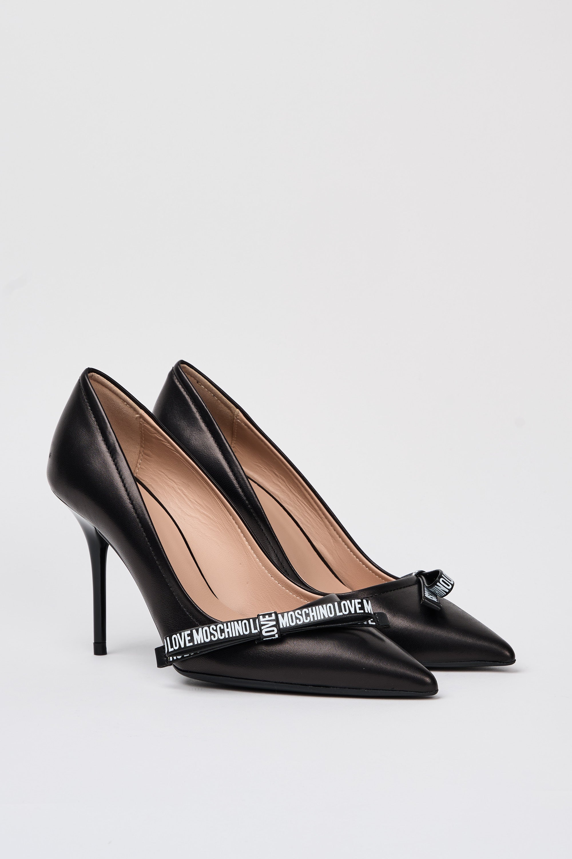 Scarpe Love Moschino Con Tacco | Decolleté Donna Elegante | Tacco Alto In Lycra Nero - Foto 8
