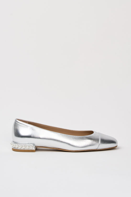 Stuart Weitzman Ballerina Silver Donna