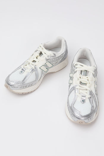 New Balance Sneaker Silver Metallic/off White Unisex - 7
