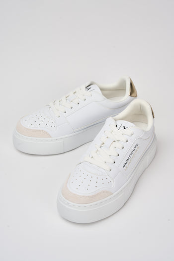 Armani Exchange Sneaker Op.white+gold Donna - 6
