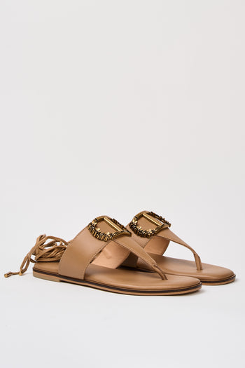 Twinset Infradito Hazelnut Donna - 3