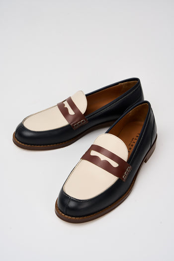 Tre Emme Mocassino Navy+naturale Donna - 6