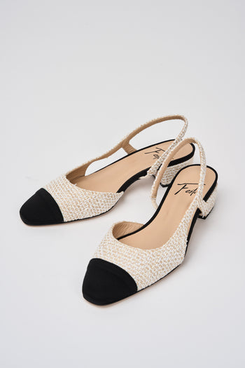 Roberto Festa Slingback Nero+cream Donna - 6