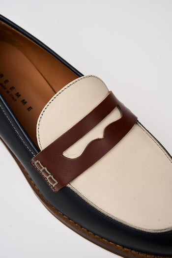 Tre Emme Mocassino Navy+naturale Donna - 4